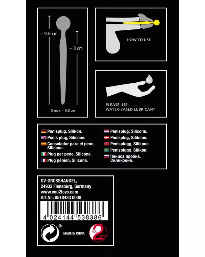 Image du Penis Plug de PenisPlug pour stimulation urétrale en acier inoxydable-7