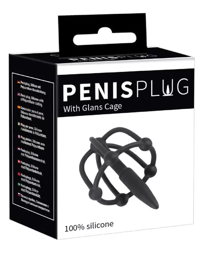 Image du Penis Plug with Glans Cage de Penisplug pour stimulation urétrale-1
