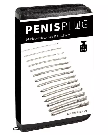 Image Set de Dilatateurs Urétraux PenisPlug 14 Pièces - Tiges à Urètre en Acier Inoxydable-1