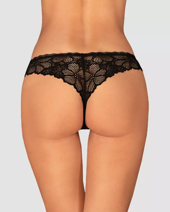 Image Serafia Tanga Noir de Obsessive - Lingerie féminine élégante et confortable-8