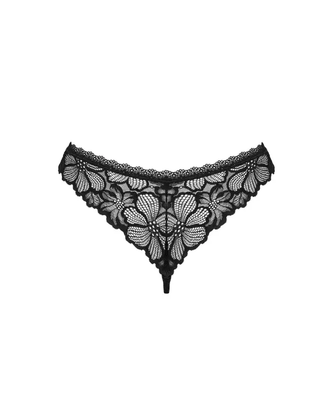 Image Serafia Tanga Noir de Obsessive - Lingerie féminine élégante et confortable-12