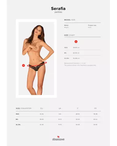 Image Serafia Tanga Noir de Obsessive - Lingerie féminine élégante et confortable-13