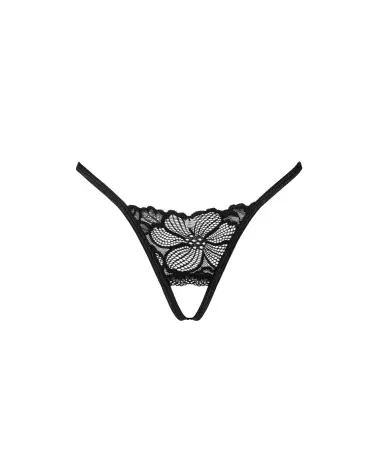 Image du String Serafia ouvert noir par Obsessive, lingerie séduisante et confortable-11