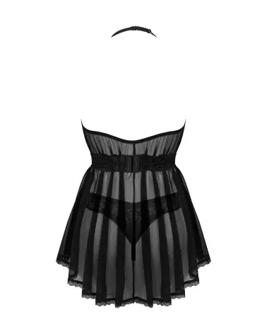 Nuisette Serafia noire Obsessive, lingerie élégante et sensuelle-8