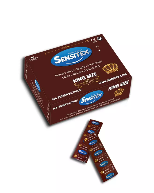 Image des préservatifs Sensitex King Size 144 pcs - haute qualité et grande taille-1