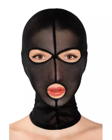 Cagoule en résille Fishnet Hood de Fetish Tentation pour jeux de rôle-1