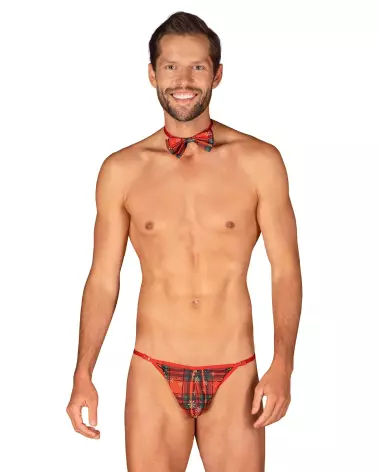 Mr Merrilo String Rouge et Nœud Papillon pour Homme par Obsessive-1