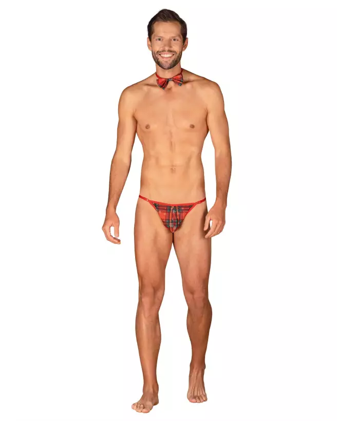 Mr Merrilo String Rouge et Nœud Papillon pour Homme par Obsessive-5