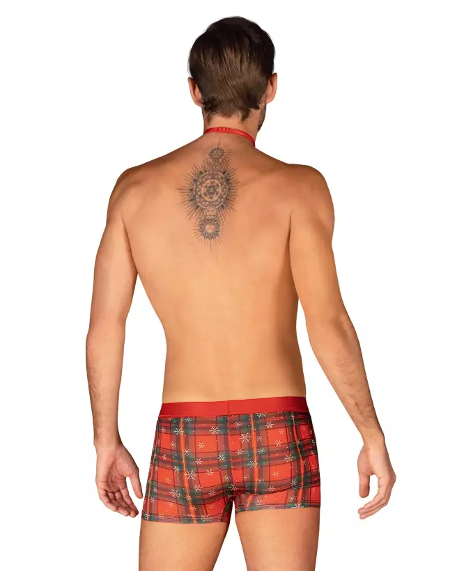 Boxer et noeud papillon rouge Obsessive pour homme, lingerie élégante et confortable-2