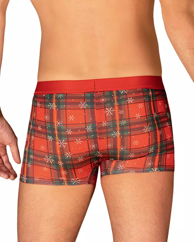 Boxer et noeud papillon rouge Obsessive pour homme, lingerie élégante et confortable-4