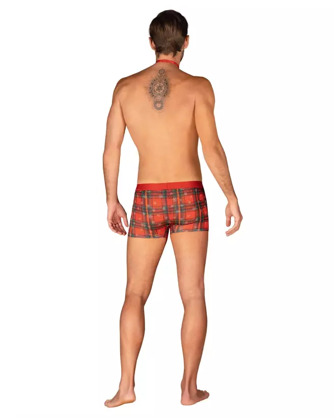 Boxer et noeud papillon rouge Obsessive pour homme, lingerie élégante et confortable-6