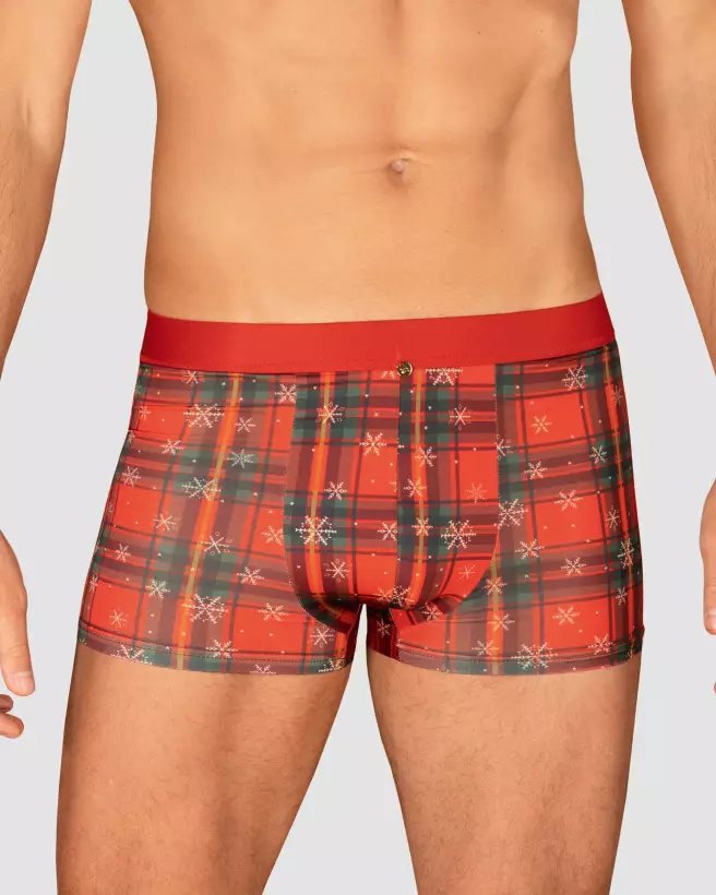 Boxer et noeud papillon rouge Obsessive pour homme, lingerie élégante et confortable-7