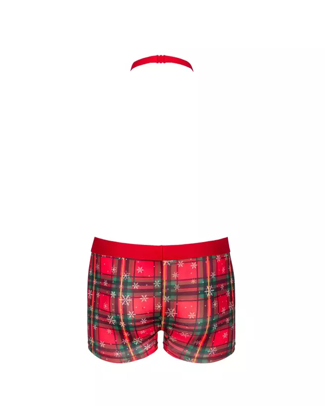 Boxer et noeud papillon rouge Obsessive pour homme, lingerie élégante et confortable-12
