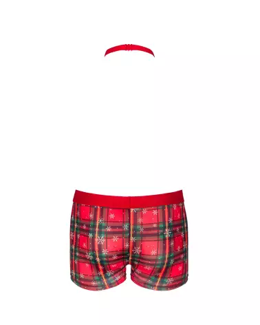 Boxer et noeud papillon rouge Obsessive pour homme, lingerie élégante et confortable-12