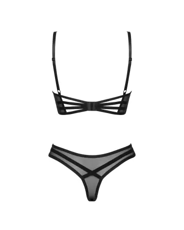 Photo de l'ensemble Roxelia 2 pièces noir par Obsessive, élégance et confort en lingerie fine-8