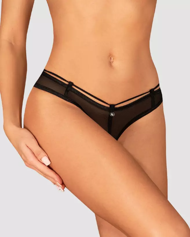 String ouvert Roxelia noir Obsessive, élégance et séduction en lingerie-5