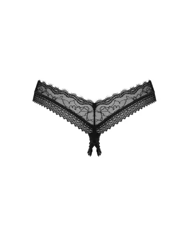 String Ouvert Medilla Noir d'Obsessive - Lingerie Sensuelle et Élégante-12
