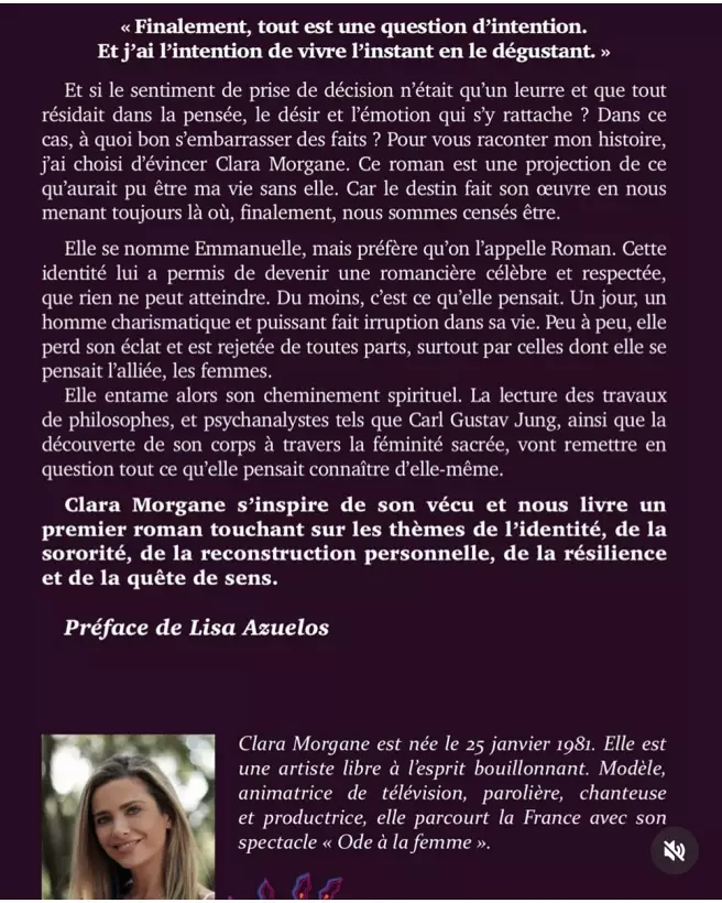 dos de couverture "Ne m'appelez pas Emmanuelle" de Clara Morgane