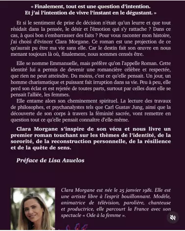 dos de couverture "Ne m'appelez pas Emmanuelle" de Clara Morgane