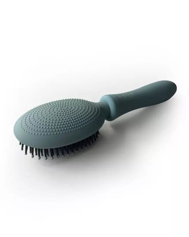 Brosse vibrante mauve VIBRALISS, silicone douce, idéale pour les voyages