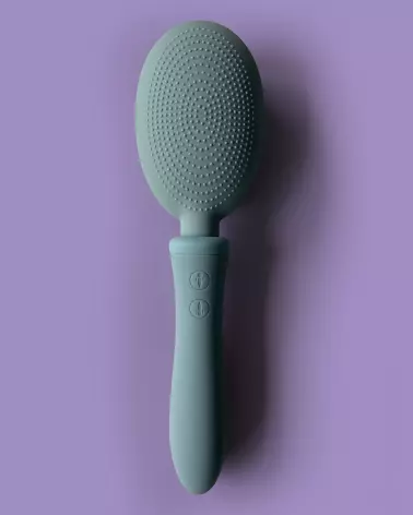 Brosse rechargeable VIBRALISS mauve, soin cheveux et massage cuir chevelu