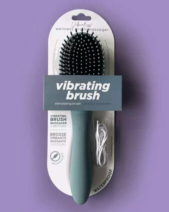 Brosse waterproof VIBRALISS mauve pour détente et usage polyvalent