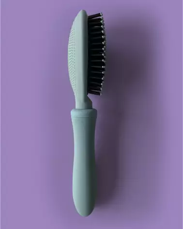 Brosse en silicone médicale mauve VIBRALISS, double moteur pour massage