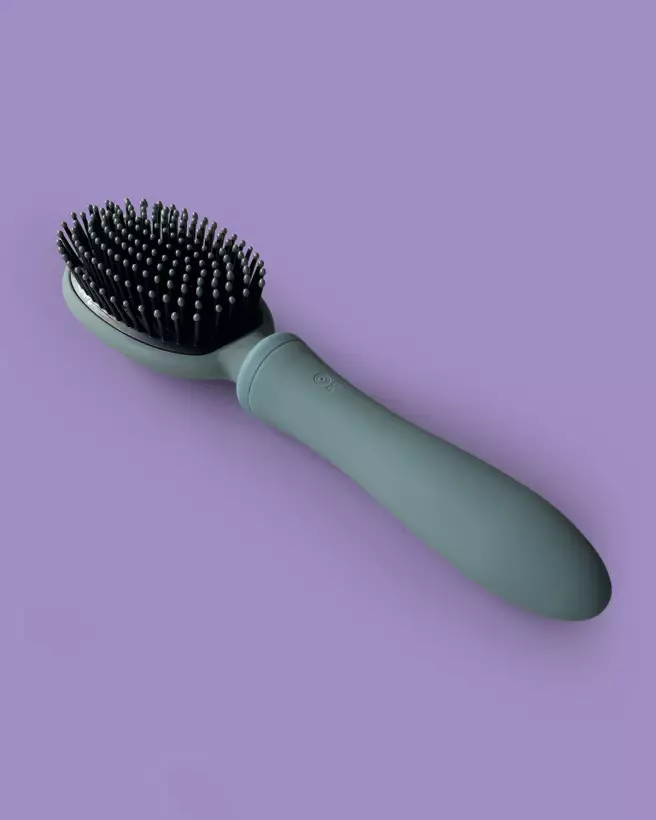 Brosse vibrante mauve VIBRALISS, discrète et portable pour relaxation