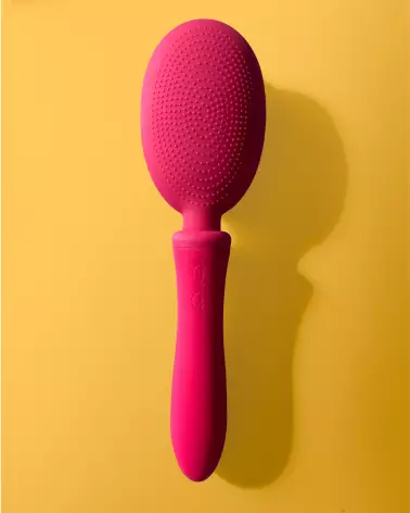 Brosse rose VIBRALISS avec double moteur, soin capillaire et bien-être