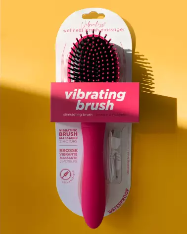 Brosse vibrante rose VIBRALISS pour bien-être et massage doux