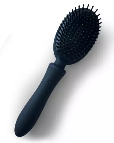 Brosse vibrante noire VIBRALISS pour soin cheveux et détente