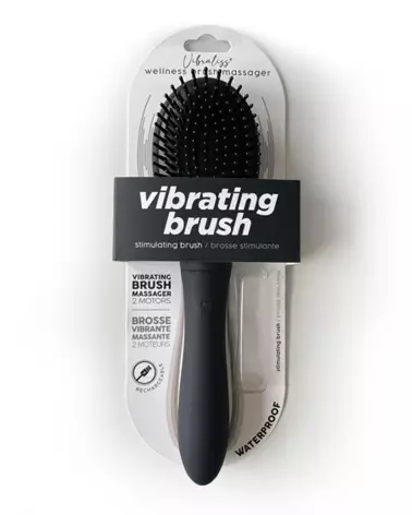 Accessoire capillaire VIBRALISS noir, brosse vibrante double moteur