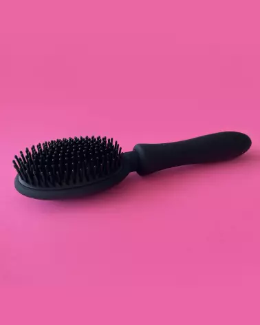Brosse VIBRALISS noire, silicone premium, usage capillaire et personnel