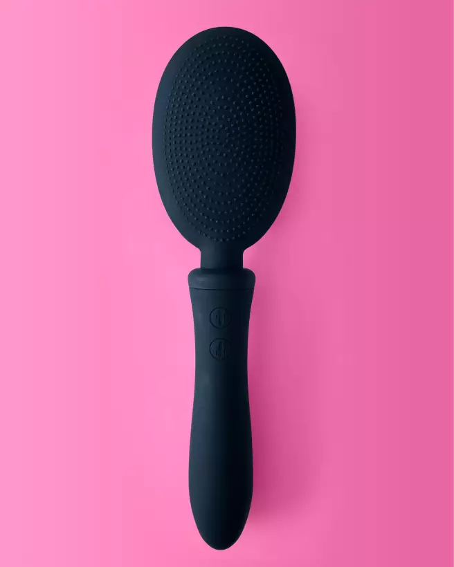 Brosse vibrante noire VIBRALISS avec double moteur puissant