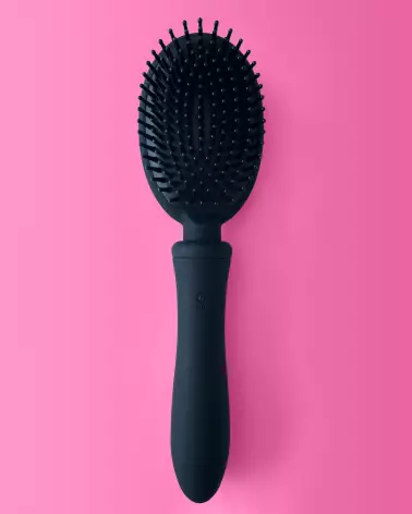 Brosse VIBRALISS noire waterproof, relaxation capillaire et massage doux