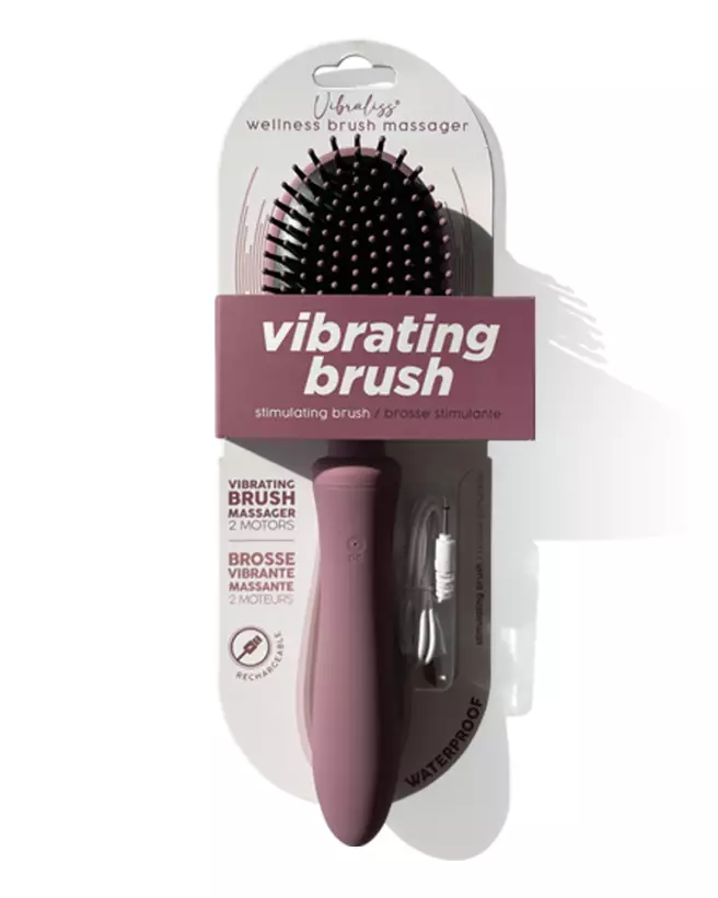 Brosse vibrante mauve VIBRALISS pour bien-être et soin cheveux