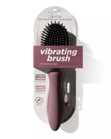 Brosse vibrante mauve VIBRALISS pour bien-être et soin cheveux