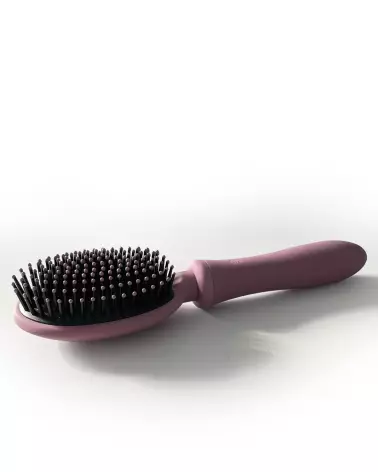 Brosse VIBRALISS mauve avec double moteur pour relaxation et voyage