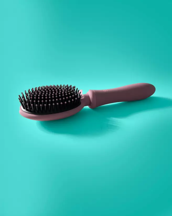 Accessoire VIBRALISS mauve, brosse vibrante double moteur pour soin cheveux