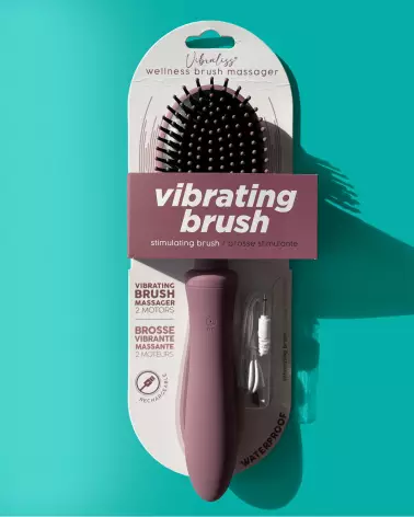 Brosse VIBRALISS mauve avec vibration double moteur, soin et bien-être