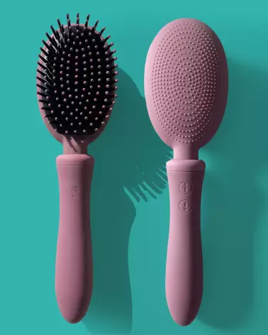 Brosse vibrante en silicone VIBRALISS mauve, usage discret et polyvalent