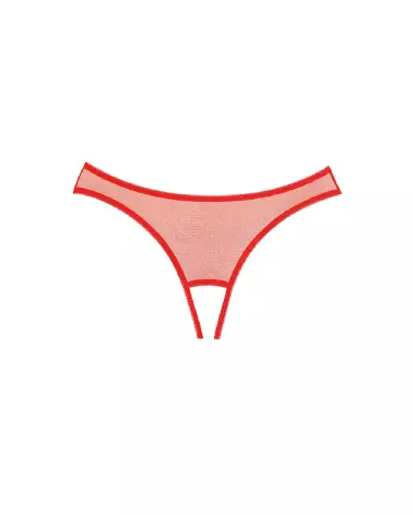Panty rouge ouvert Allure taille unique pour séduction maximale-1