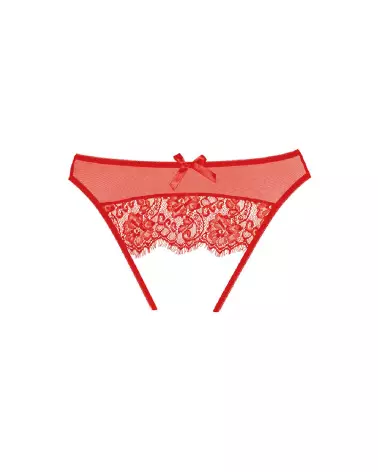 Panty rouge ouvert Allure taille unique pour séduction maximale-2