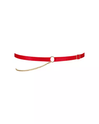 Jarretière rouge Ingridia de Obsessive en ensemble de lingerie élégant-6