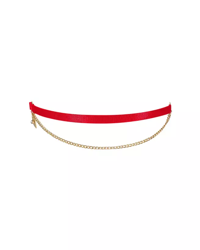 Jarretière rouge Ingridia de Obsessive en ensemble de lingerie élégant-8