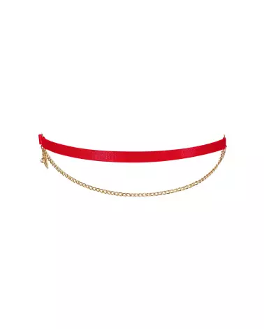 Jarretière rouge Ingridia de Obsessive en ensemble de lingerie élégant-8