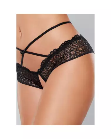 Panty ouvert avec dentelle et bretelles croisées Allure en taille unique-1