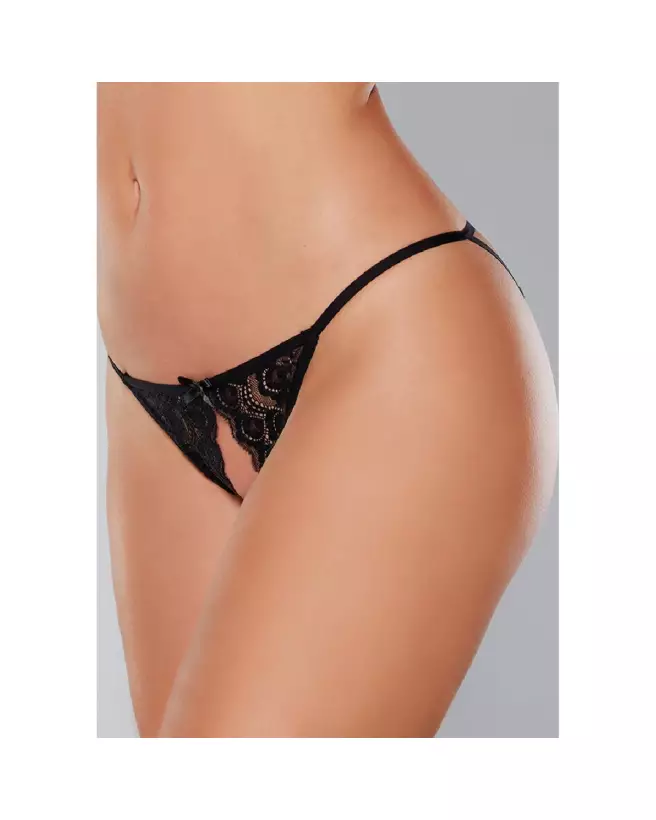 Panty en dentelle Allure avec ouverture avant et bande élastique-1