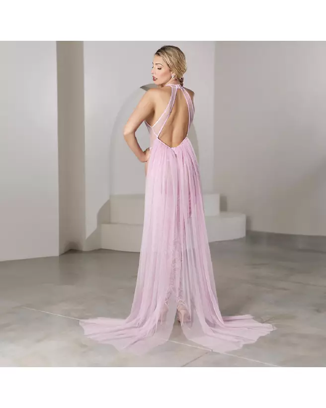 Teddy Private Dancer Allure rose avec jarretelles ajustables et tulle détachable-2