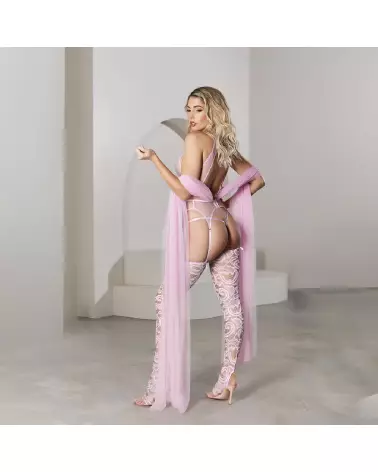 Teddy Private Dancer d'Allure rose avec jarretelles ajustables et tulle chiffon détachable-1